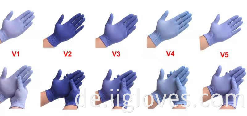 Großhandel blau Einweg -Latex -Nitrilhandschuhe billige Handschuhe hochwertige wasserdichte Einweg -Nitril -Handschuhe